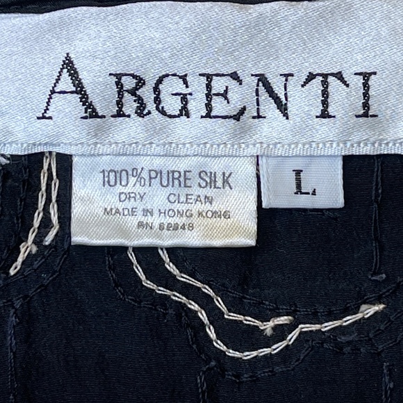 Argenti VTG Embellished Sequin Beaded Glam Dolman Sleeve Asymmetrical Hem Blouse - Picture 15 of 15